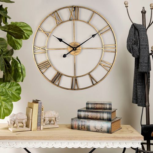 Horloge Murale Décorative ENCOFT 70x70 Cm Avec Effet Diamant - Design Moderne Et épuré Pour Votre Intérieur