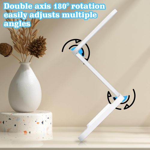 Lampe De Bureau LED Pliable à Intensité Variable 3 Niveaux De Luminosité Chargement USB