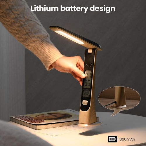 Lampe De Bureau LED Rechargeable, Lampe De Bureau Tactile à Intensité Variable