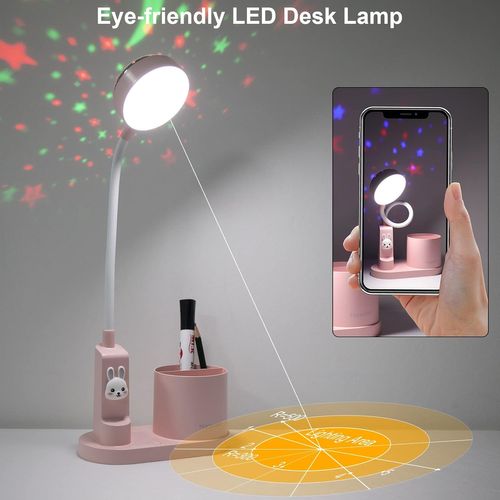 Lampe De Bureau à LED Avec Pince, Lampe De Bureau à Col De Cygne Flexible Pour Les Soins Des Yeux Pince Port Charge Usb 5 Couleurs Et Variateurs D Intensit Minuterie 3