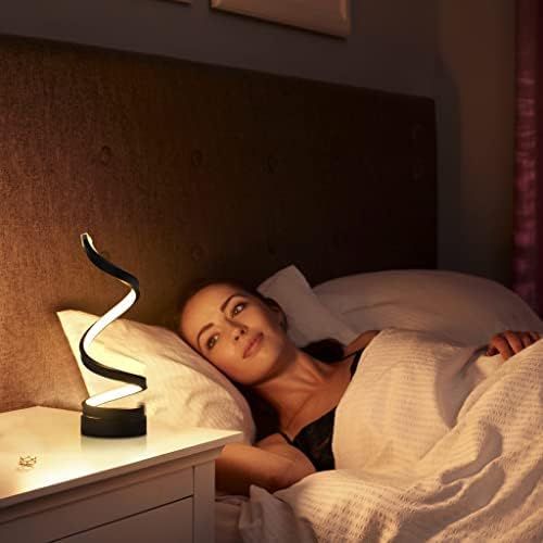 Lampe De Bureau LED Spirale à Intensité Variable, Blanc Chaud, Protection Des Yeux