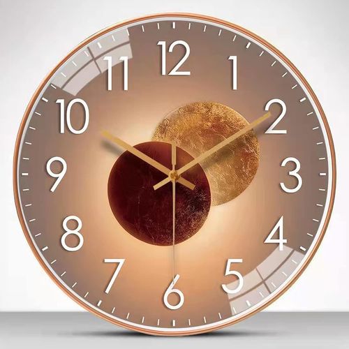 Horloge murale silencieuse de 30 cm, horloge à pendule silencieuse pour chambre à coucher