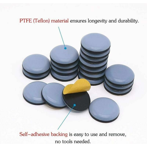 Lot De 20 Patins Ptfe Autocollants Pour Faciliter Le Déplacement Des Meubles