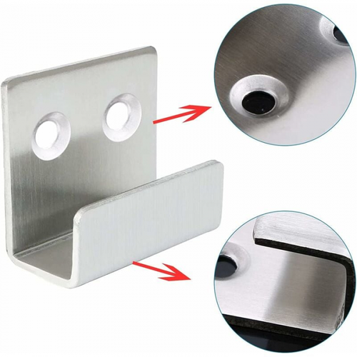 8 Pièces Crochet Mural, Inoxydable Fixation Miroir Mural Charge 50 Kg Pour Bain Cuisine Crochet