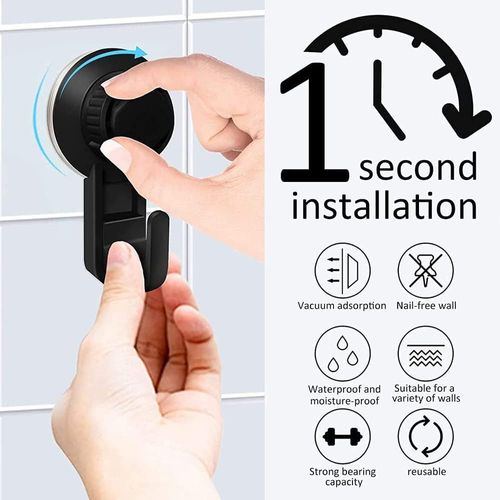12 Clips à Ventouse Transparents - Fixation Sans Perçage Pour Surfaces Lisses (verre, Carrelage, Miroir) - Idéal Salle De Bain, Cuisine