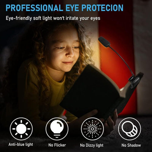 Liseuse, Liseuse LED Rechargeable, 3 Modes De Luminosité X 3 Couleurs (blanc/chaud/blanc Chaud)