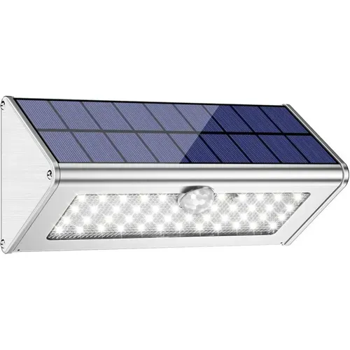 Lampe Solaire Extérieure 48led 4500mah, Coque En Alliage D'aluminium, Étanche Ip65