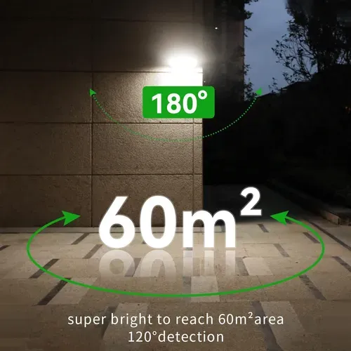 Lampe Solaire Extérieure 48led 4500mah, Coque En Alliage D'aluminium, Étanche Ip65