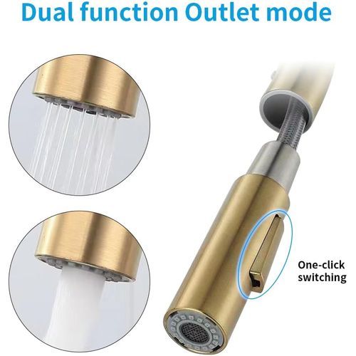 Robinet De Cuisine Avec Pulvérisateur Extractible, Robinet De Bar à Trou Unique En Acier Inoxyd