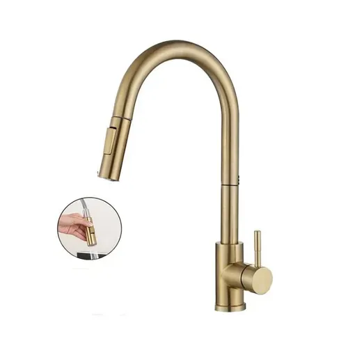 Robinet De Cuisine Avec Pulvérisateur Extractible, Robinet De Bar à Trou Unique En Acier Inoxyd