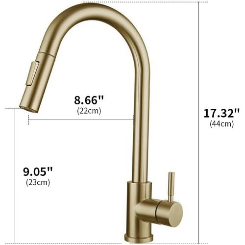 Robinet De Cuisine Avec Pulvérisateur Extractible, Robinet De Bar à Trou Unique En Acier Inoxyd