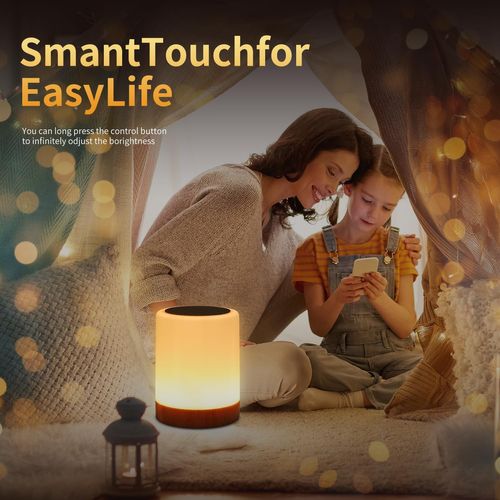 Lampe Tactile LED Pour Chambre à Coucher, Salon - Lampe De Chevet Avec Capteur - Port De Charge USB
