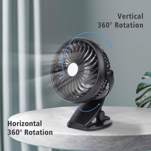 à Clip Petit Ventilateur Portable à Emporter Ventilateur à Clip De Bureau Pour Dortoir Noir