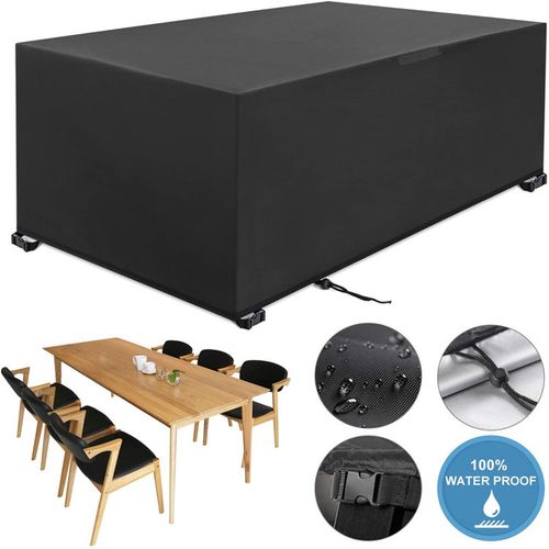 Housse De Protection Etanche Pour Meuble Salon De Jardin Rectangulaire 210l X 140l X 70h Cm Vert