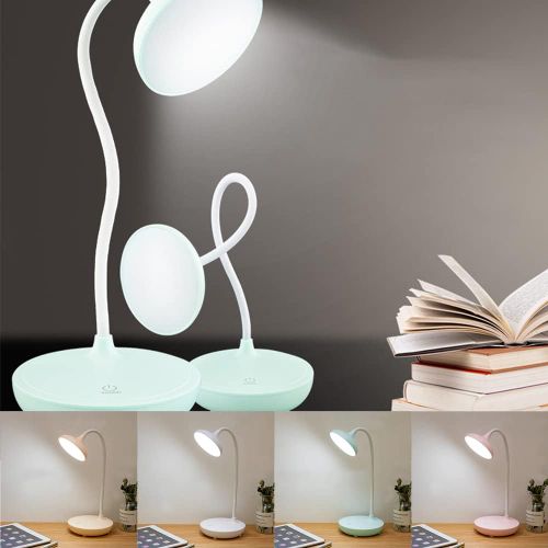 Lampe De Bureau LED, Lampe De Lecture, Commande Tactile, Intensité Variable, Bleu