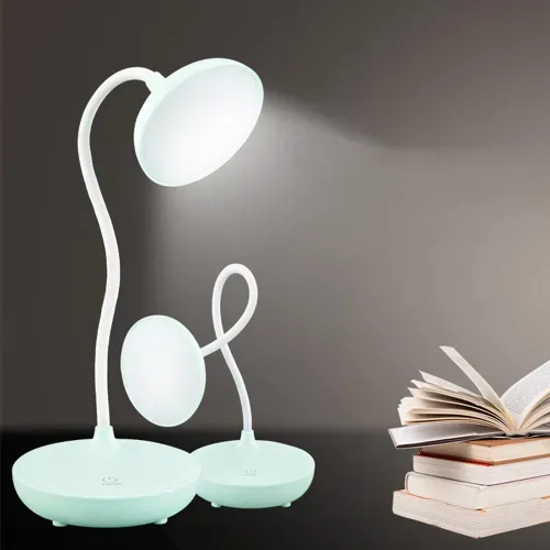 Lampe De Bureau LED, Lampe De Lecture, Commande Tactile, Intensité Variable, Bleu