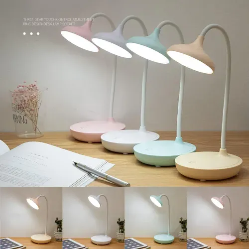Lampe De Bureau LED, Lampe De Lecture, Commande Tactile, Intensité Variable, Bleu