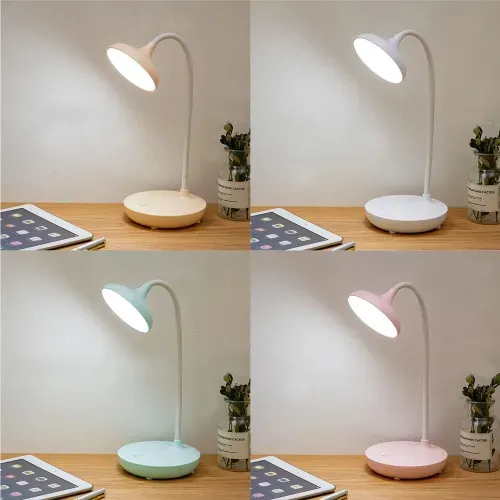 Lampe De Bureau LED, Lampe De Lecture, Commande Tactile, Intensité Variable, Bleu