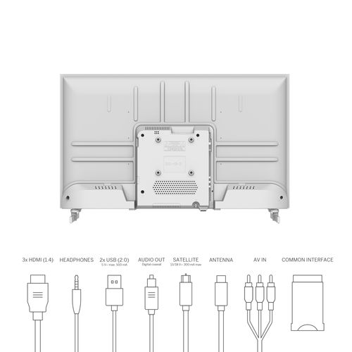 Téléviseur HD 32'' 81cm THOMSON 32HD2S13W Blanc