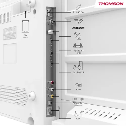 Téléviseur Full HD 40'' 101 cm THOMSON 40FG2S15W vue de derrière