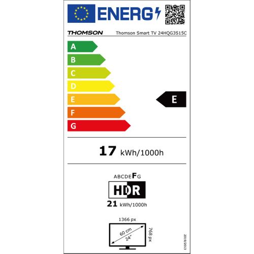 Téléviseur QLED 24" (60 cm) HDTV Smart TV - 24hqg3s15c