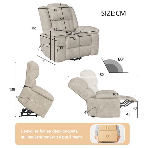 Fauteuil Luxe De Relaxation Et Massage Électrique