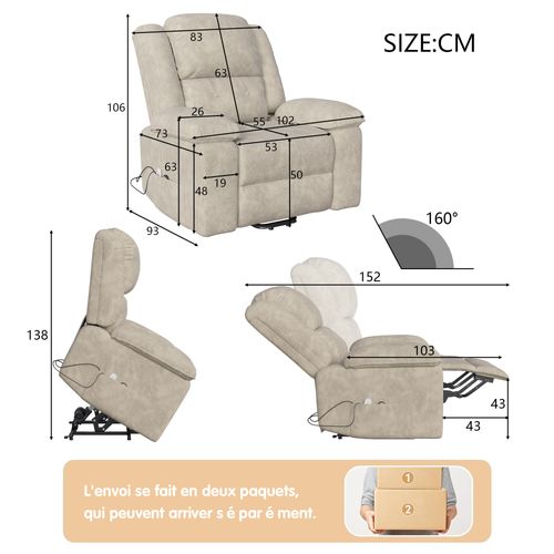 Fauteuil Luxe De Relaxation Et Massage Électrique