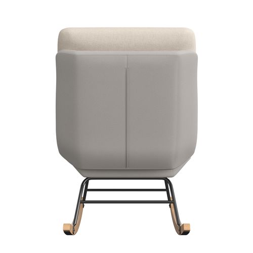 SAETSFEG Fauteuil à bascule rembourré avec dossier haut et confortable