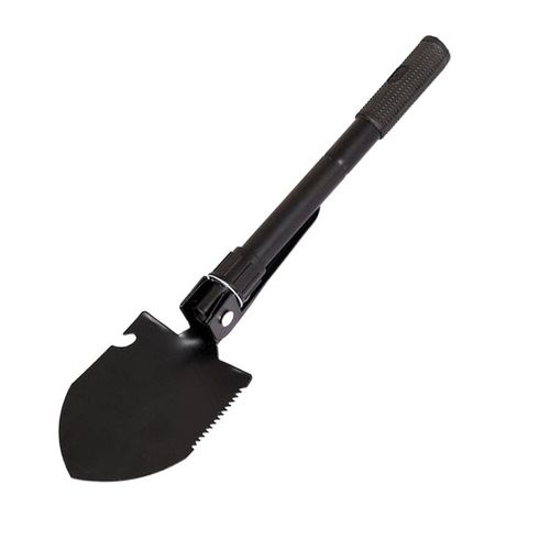 Mini-pelle Pliante 3 En 1 – Pelle, Pioche, Scie – Noir – Avec étui – Portable