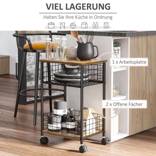 Étagère De Cuisine 5 Niveaux Avec Plan De Travail - Rangement Industriel Blanc 170cm