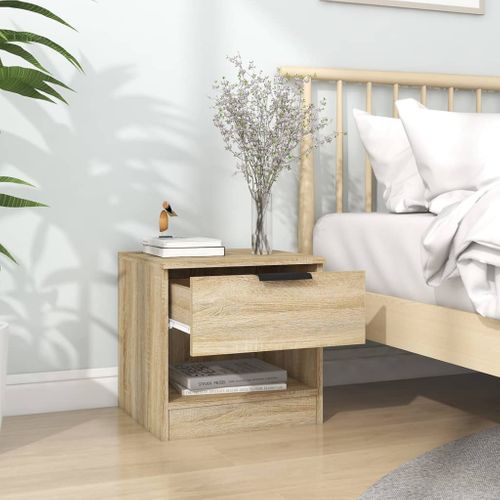 Lot De 2 Tables De Chevet - Tables De Nuit Chêne Sonoma Bois D'ingénierie