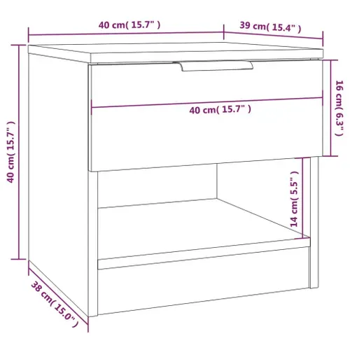 Lot De 2 Tables De Chevet - Tables De Nuit Chêne Sonoma Bois D'ingénierie