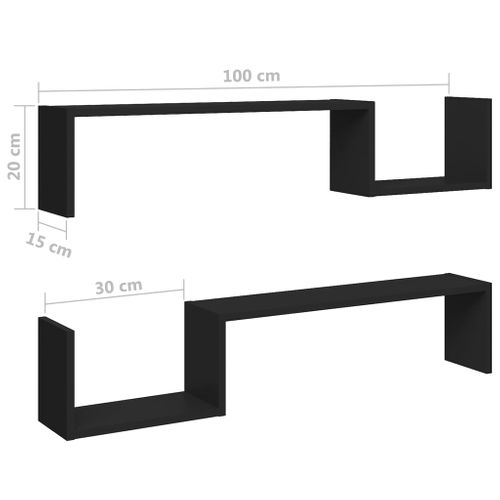IBUYKE Étagères Murales, Etagères Flottantes Cubes Étagères de Rangement Form de U Tablettes Murales, pour Salon Chambre Bureau Salle de Bains Cuisine RF-GB545