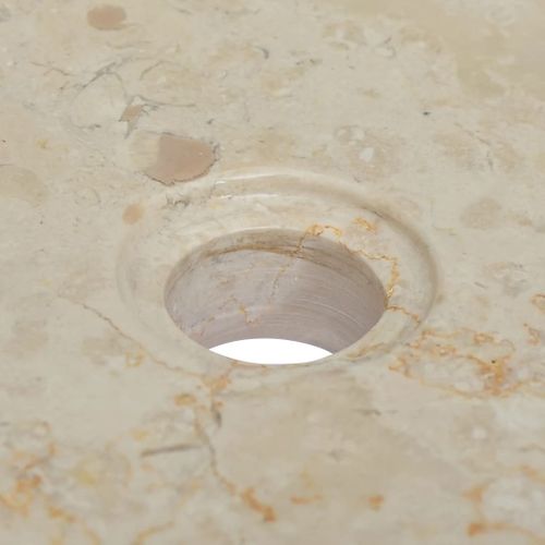 Lavabo - Vasque à Poser Crème 40x40x10 Cm Marbre