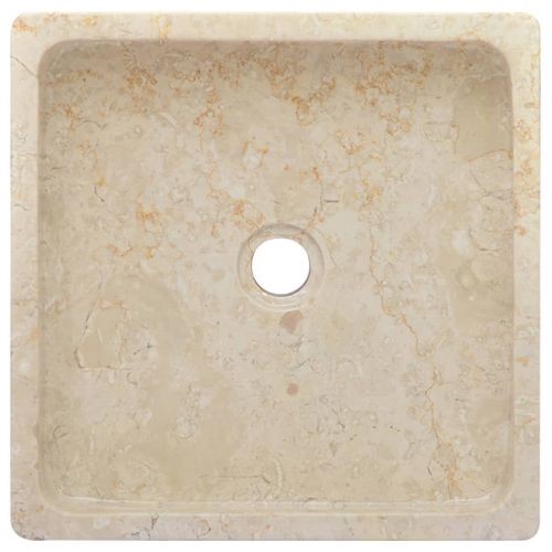 Lavabo - Vasque à Poser Crème 40x40x10 Cm Marbre