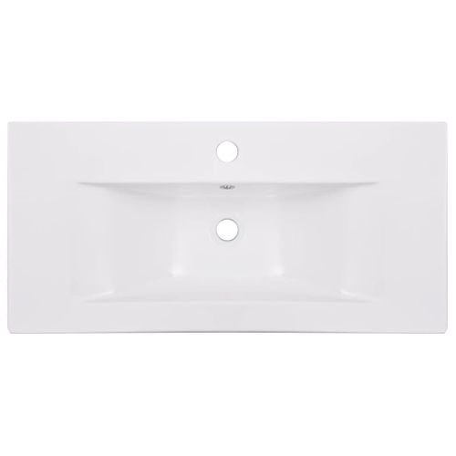 Lavabo - Vasque Encastré Pour Salle De Bain 81 X 39,5 X 18,5 Cm Céramique Blanc