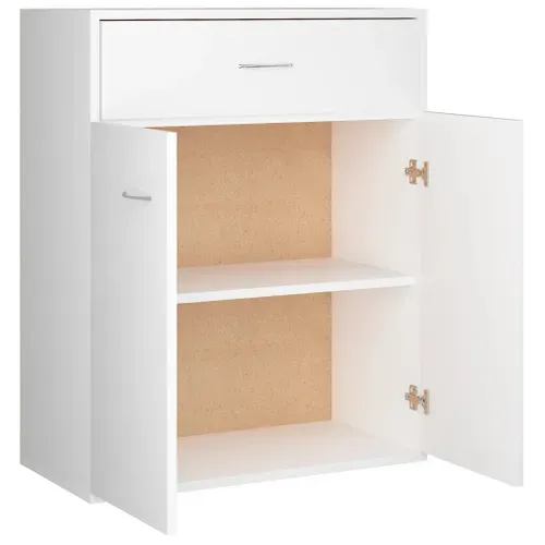 Buffet - Bahut - Meuble De Rangement Blanc 60x30x75 Cm Bois D'ingénierie