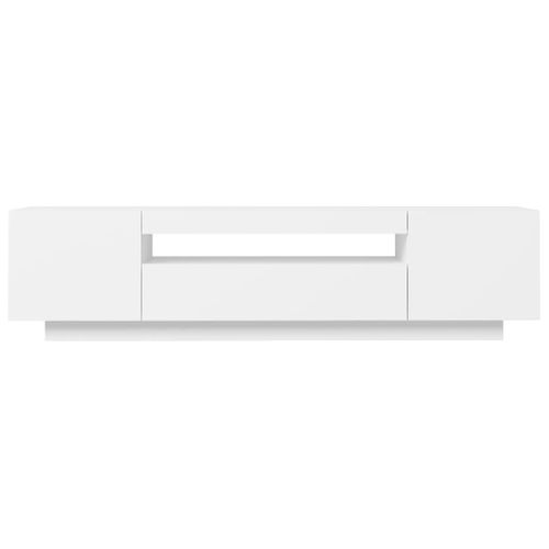 Générique Meuble TV avec lumières LED Blanc 240x35x40 cm,Meubles TV-3152722