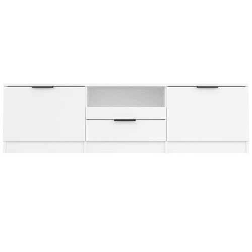 Meuble TV - Banc TV - Meuble De Rangement Pour Salon Blanc 140x35x40 Cm Bois D'ingénierie