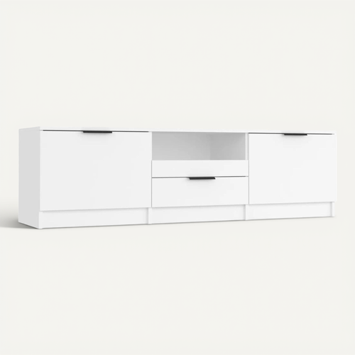Meuble TV - Banc TV - Meuble De Rangement Pour Salon Blanc 140x35x40 Cm Bois D'ingénierie