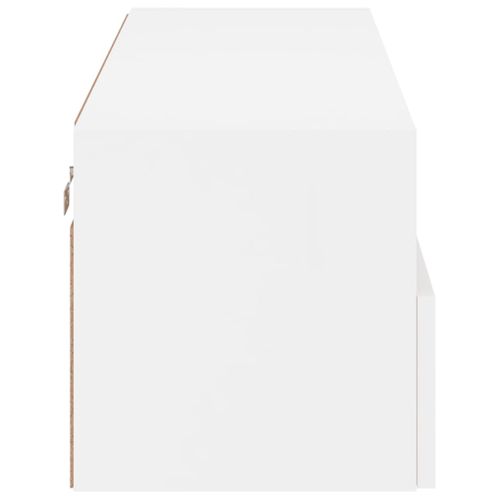 Meuble TV Mural - Mur TV - Meuble De Rangement Pour Salon Blanc 100x30x30 Cm Bois D'ingénierie