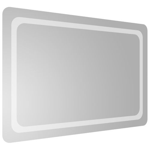 Miroir De Salle De Bain à LED - Miroir Mural Avec Éclairage - Cosmétiques Suspendu 90x60 Cm