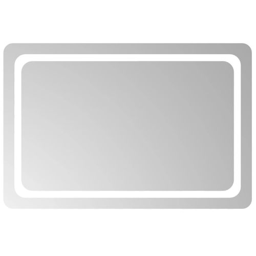 Miroir De Salle De Bain à LED - Miroir Mural Avec Éclairage - Cosmétiques Suspendu 90x60 Cm