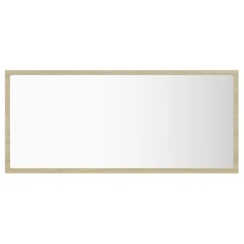 Miroir LED De Salle De Bain - Miroir Mural Avec Éclairage Chêne Sonoma 90x8,5x37 Cm Acrylique