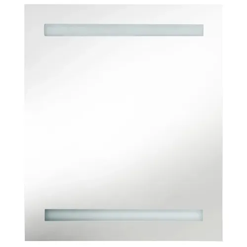 Armoire De Salle De Bain Murale - Armoire De Toilette à Miroir LED Noir 50x14x60 Cm