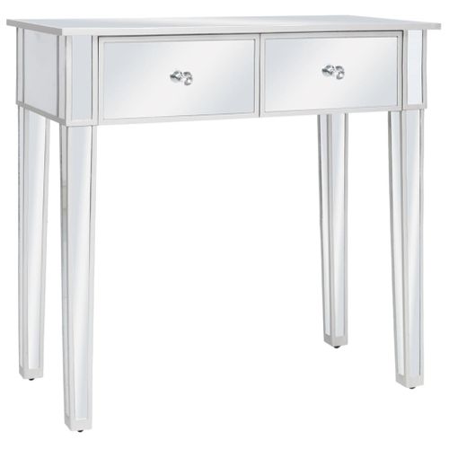 Coiffeuse - Table De Maquillage Miroir Avec Tabouret Mdf Et Verre