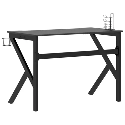 Bureau Gaming - Table De Jeu - Bureau Gamer Avec Pieds En Forme De K Noir 110x60x75 Cm