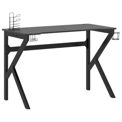 Bureau Gaming - Table De Jeu - Bureau Gamer Avec Pieds En Forme De K Noir 110x60x75 Cm