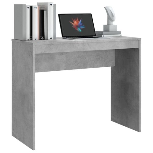 Bureau Informatique - Bureau D'ordinateur - Table D'étude Gris Béton 90x40x72 Cm Bois D'ingénierie