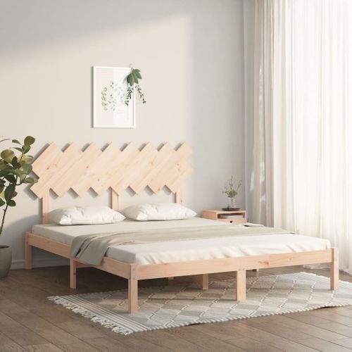 Lit Double - Lit Adulte Simple - Cadre De Lit 160x200 Cm Bois Massif